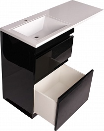 Style Line Мебель для ванной Даймонд 120 L Glass Люкс Plus черная – фотография-8